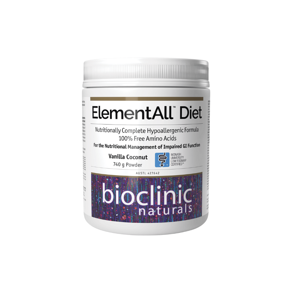 ElementAll Diet Vanilla Coconut Powder 740g (Bioclinic Naturals)