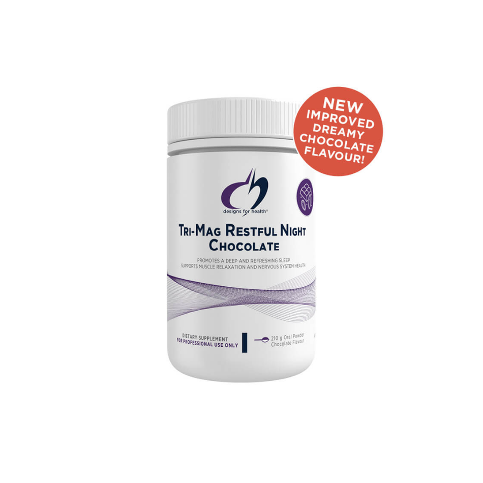 Tri-Mag Restful Night Chocolate 210g (Designs for Health)