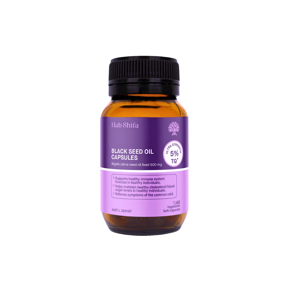 Ultra Strength Black Seed Oil Cold Pressed 60c (Hab Shifa)